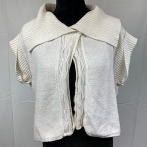 RQT White Shawl Collar One Button Cardigan